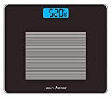HealthSense Dura-Glass PS 115 Digital Personal Body Weighing Scale with Temperature and Step-On Technology (Batteries Included)
